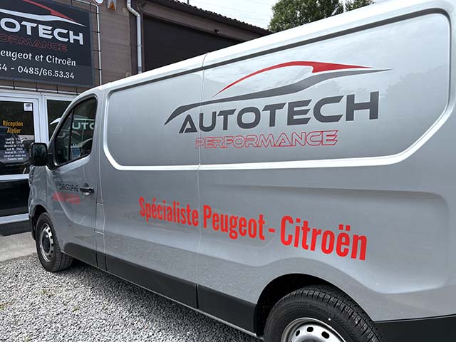 Lettrage véhicule Autotech — covering Inkonic Berneau