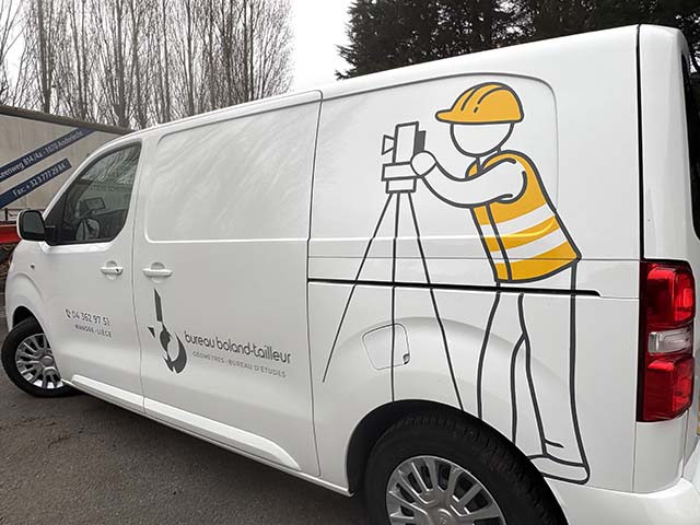 Lettrage véhicule Ouvrier — Inkonic Wandre