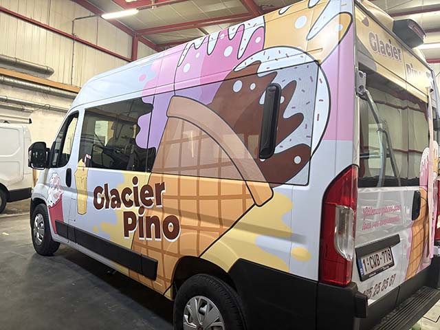 Lettrage véhicule Pino — Inkonic Herstal