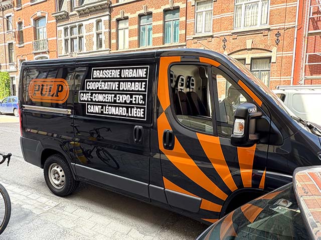 Lettrage véhicule Pulp — Inkonic Liège